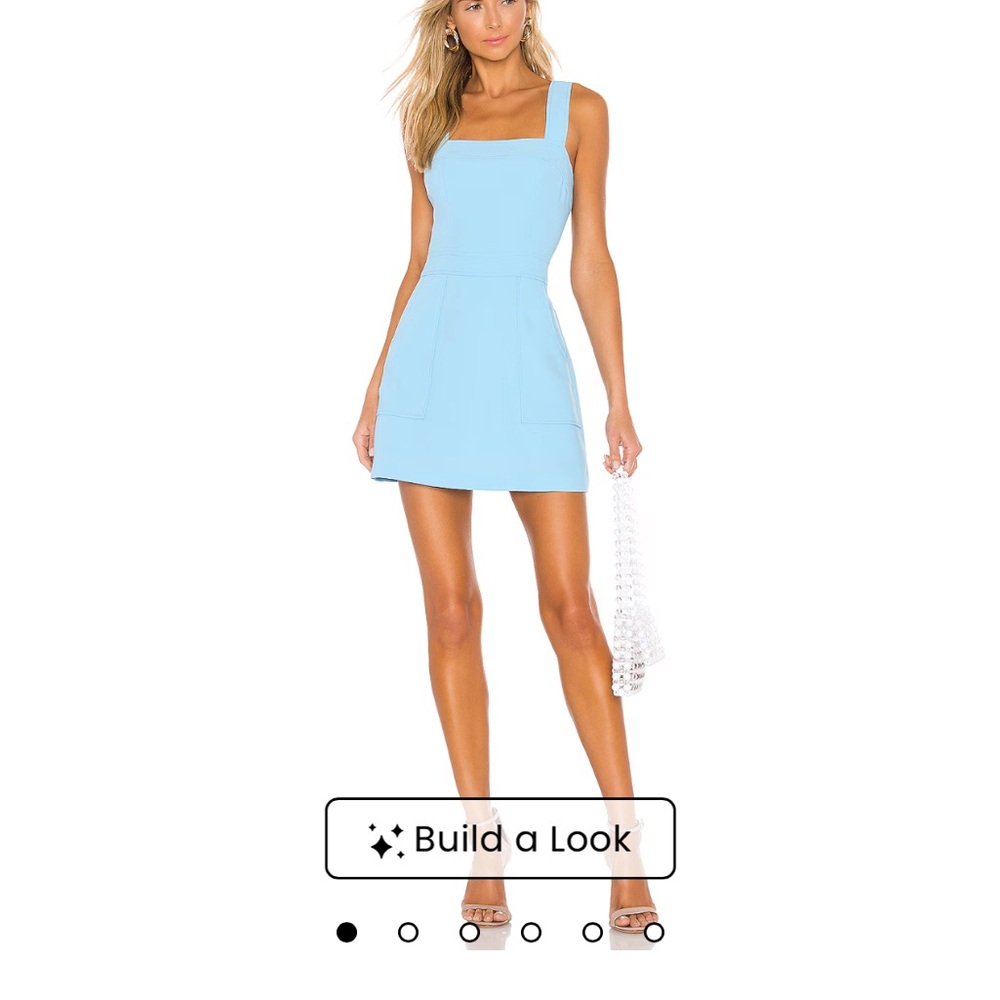 Amanda Uprichard Blue Sleeveless Mini Sundress